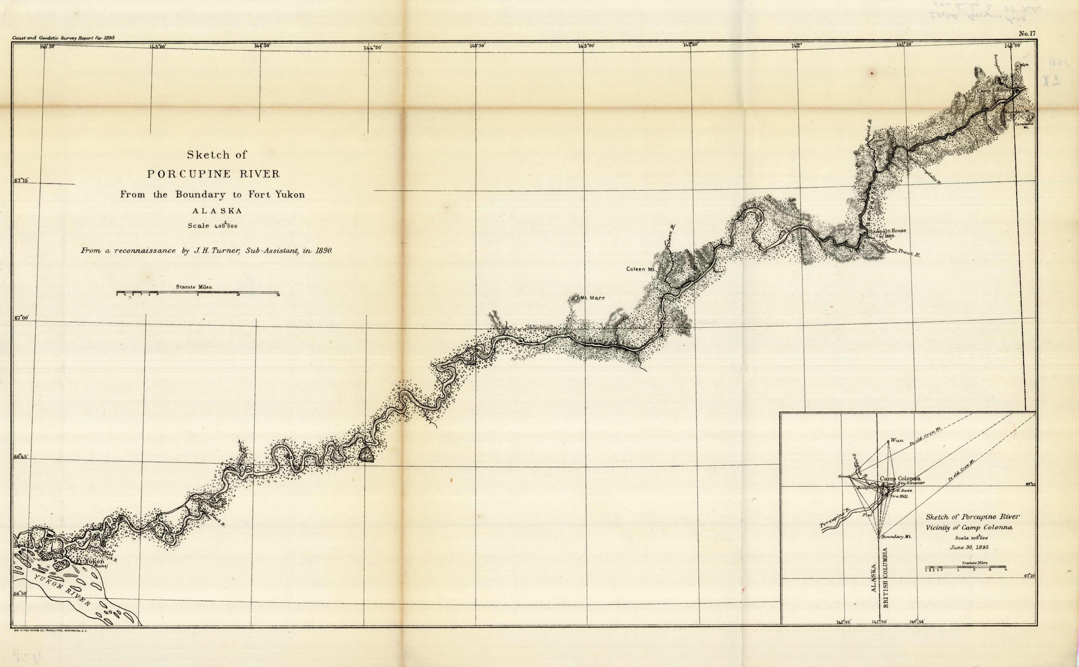 Sketch of Porcupine River from the Boundary to Fort Yukon Sketch of Porcupine River from the Boundary to Fort Yukon