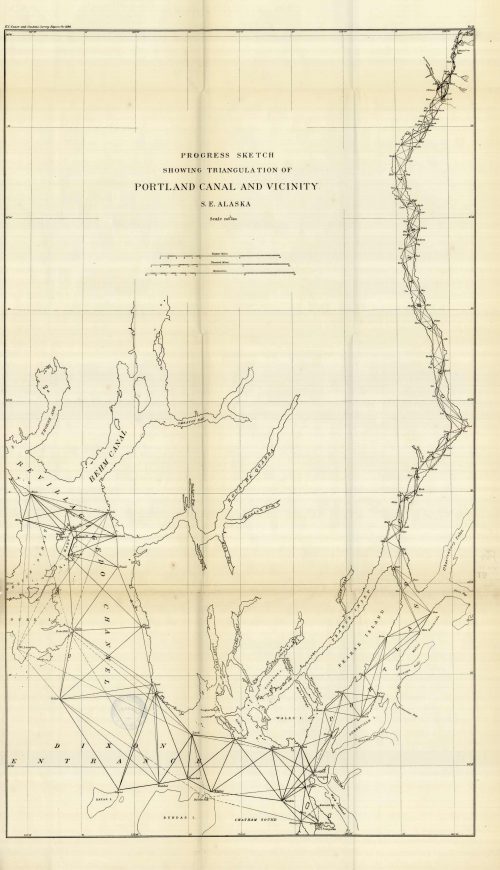 Progress Sketch Showing Triangulation of Portland Canal and Vicinity