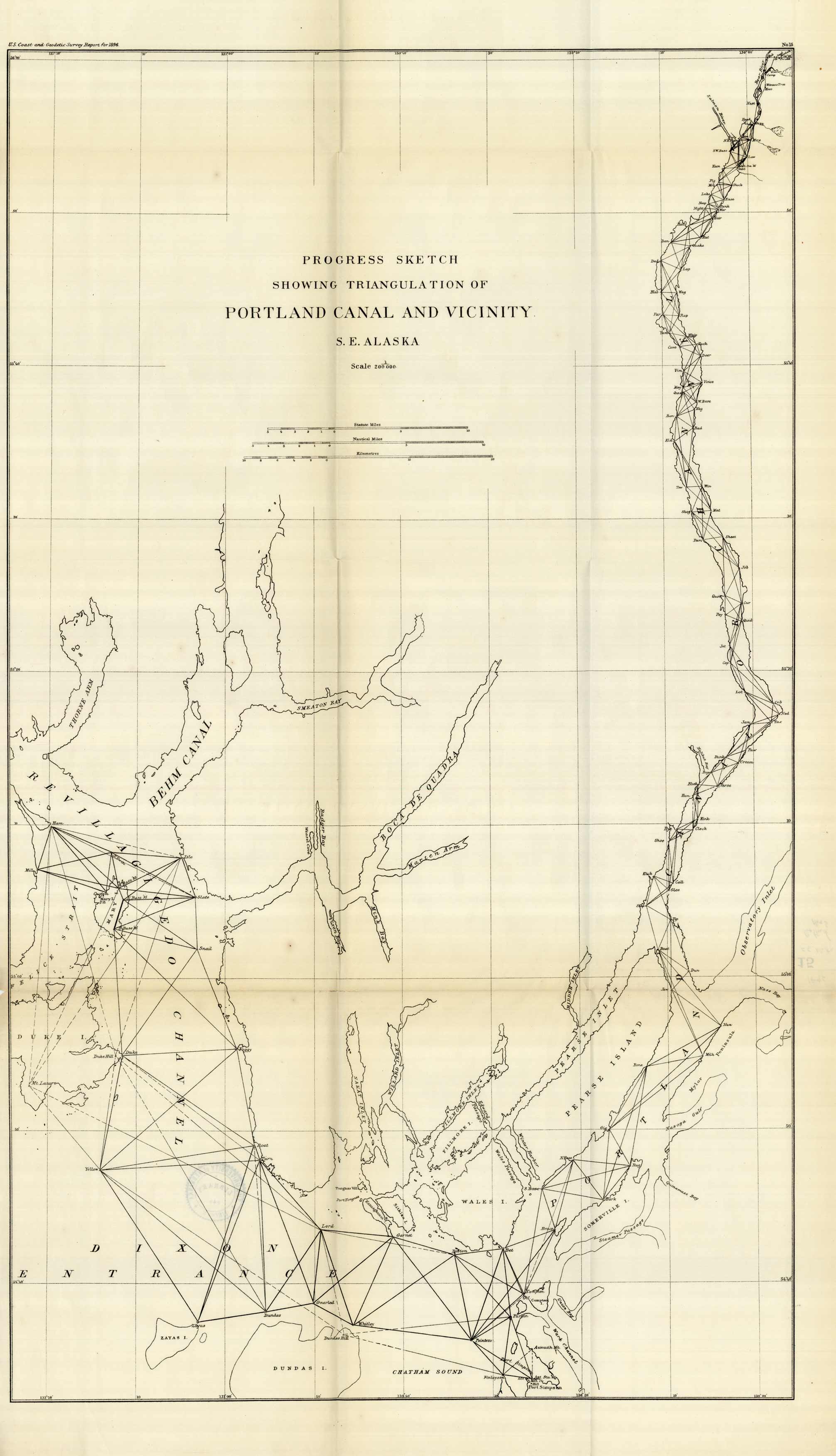 Progress Sketch Showing Triangulation of Portland Canal and Vicinity Progress Sketch Showing Triangulation of Portland Canal and Vicinity