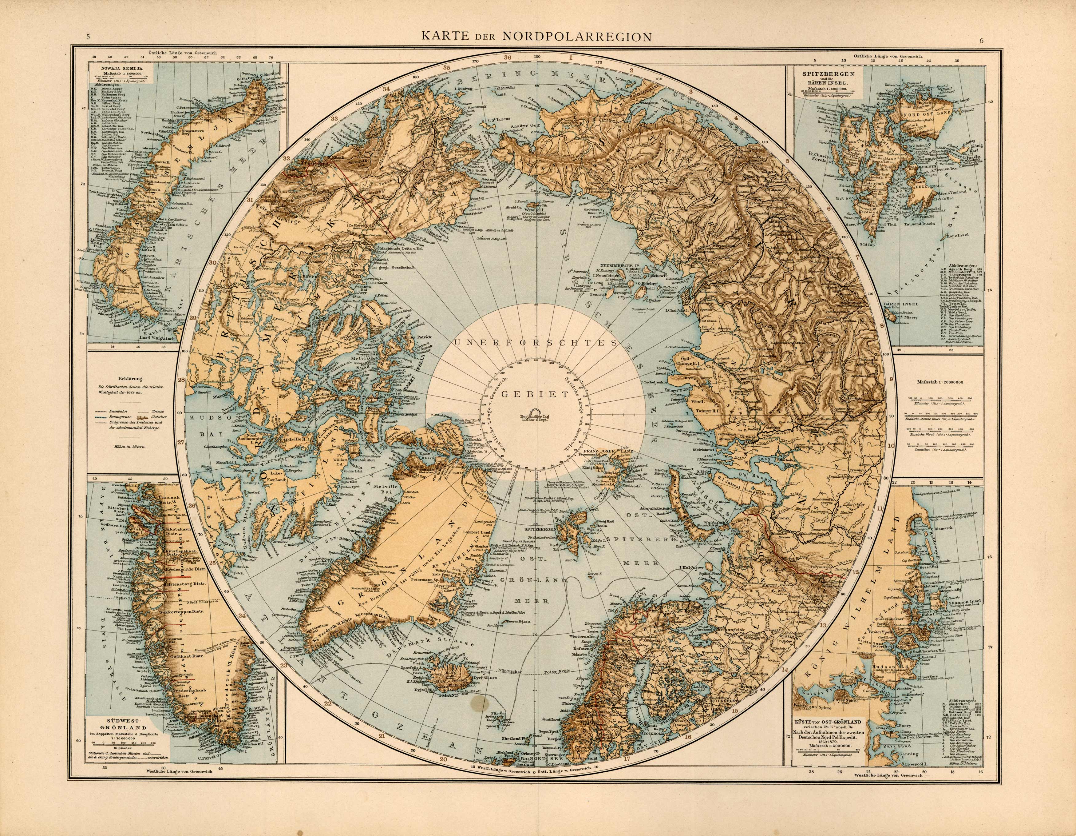 Karte der Nordpolarregion (Map of the North Polar Region) Karte der Nordpolarregion (Map of the North Polar Region)