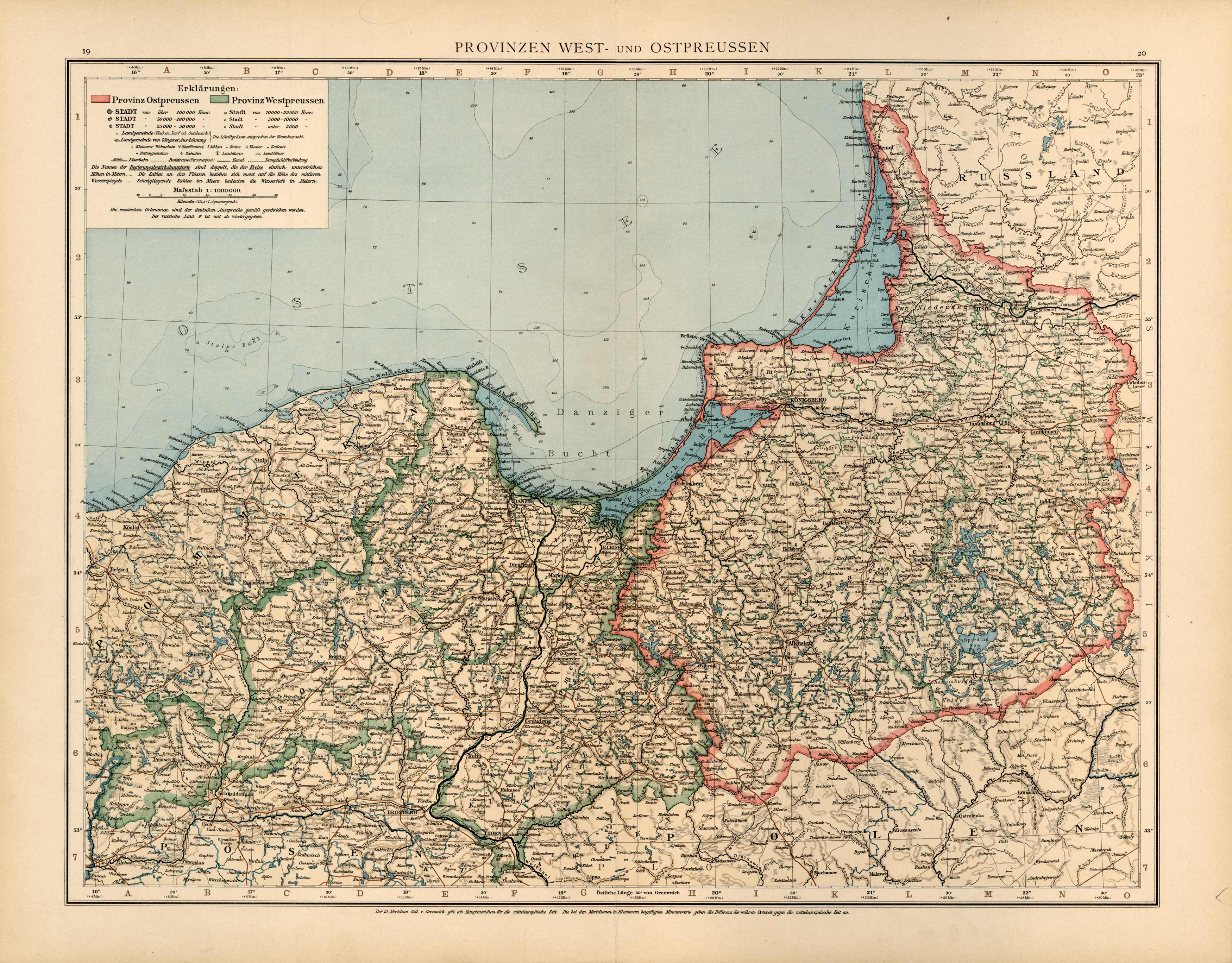 Provinzen West- und Ostpreussen (Germany: Provinces West and East ...