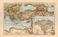 Verkehrskarte der Mittelmeerlaender