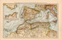 Verkehrskarte der Mittelmeerlaender