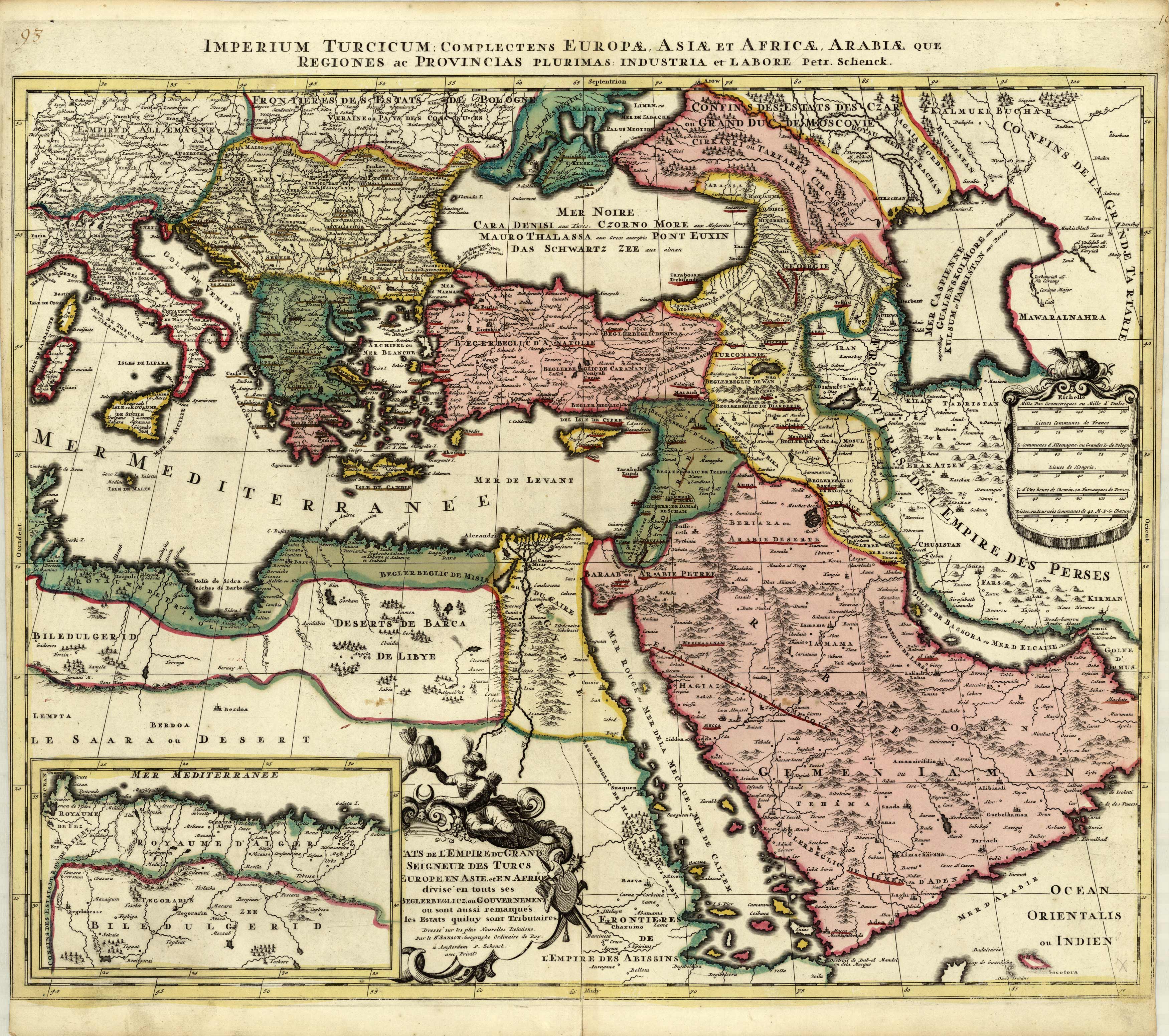 Imperium Turcicum; Complectens Europae, Asia, et Africae, Arabiae ...