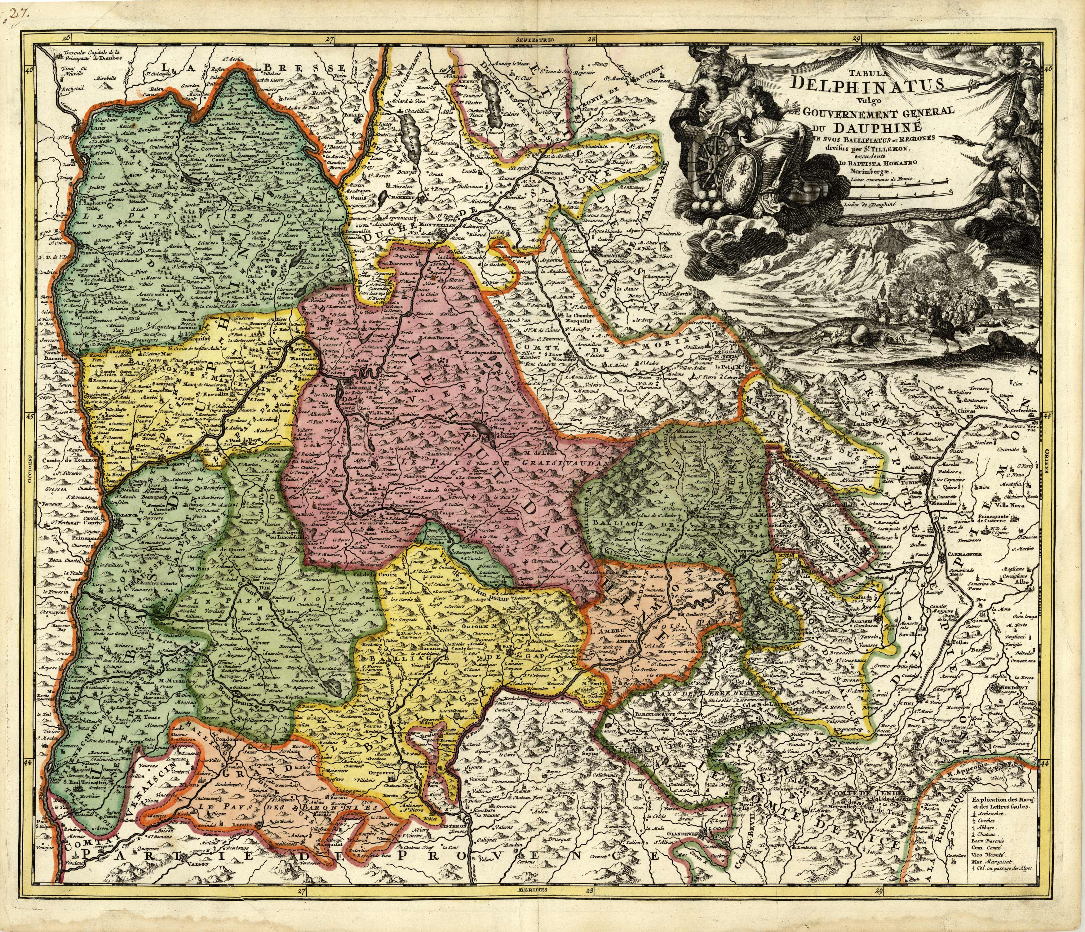 Tabula Delphinatus Vulgo Gouvernement General du Dauphine
