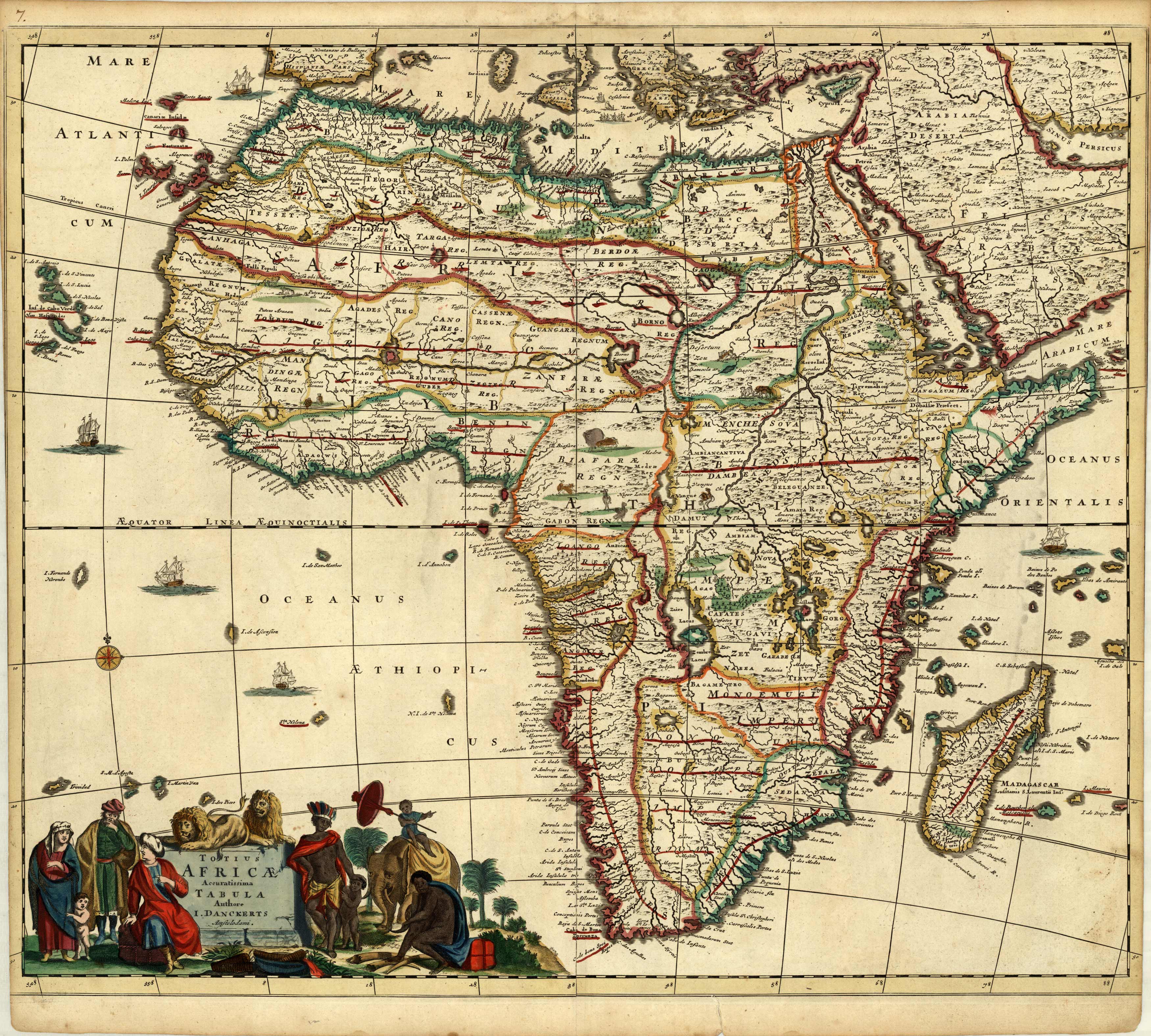 Totius Africae Accuratissima Tabula . . . [Africa] - Art Source ...