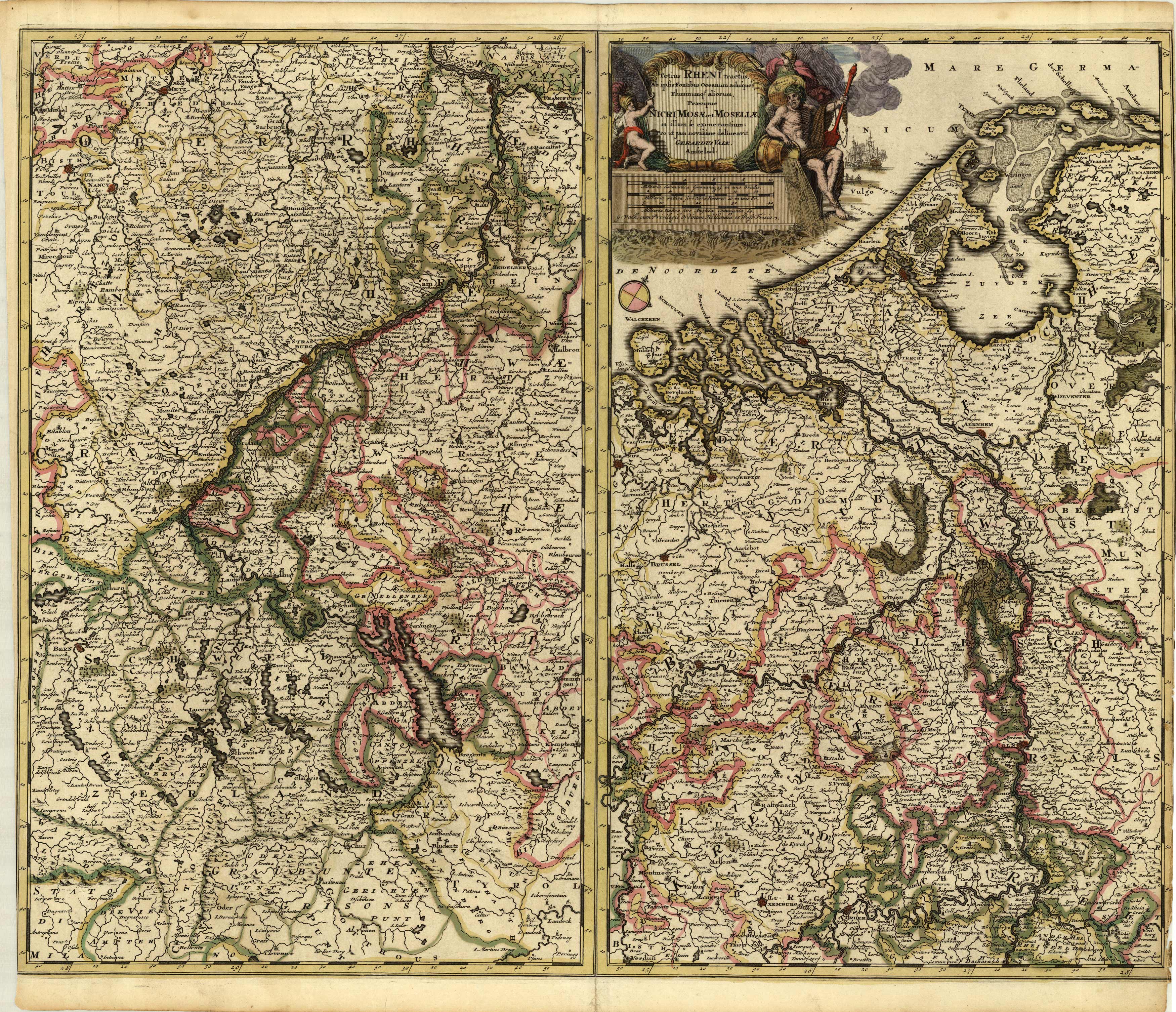 Totius Rheni Tractus. [Rhine River]