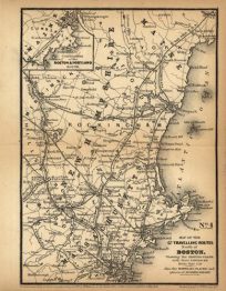 Map of the Government Traveling Routes North of Boston. Showing the Stopping Places