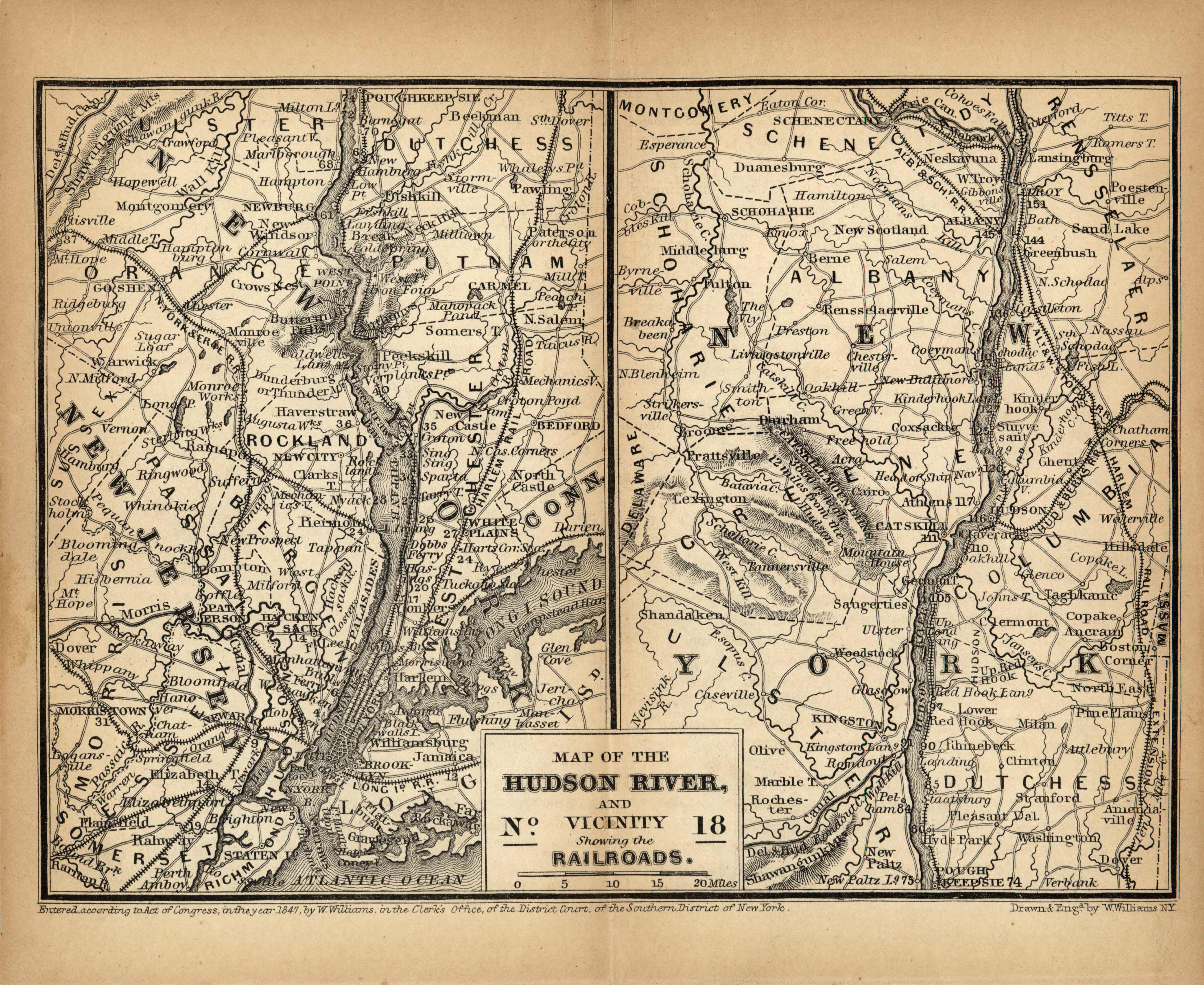 Map of the Hudson River
