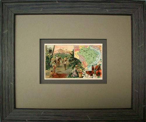 FRAMED Arbuckles Coffee Card of Brazil'