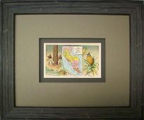 FRAMED Arbuckles Coffee Card of Central America (Showing Guatamala