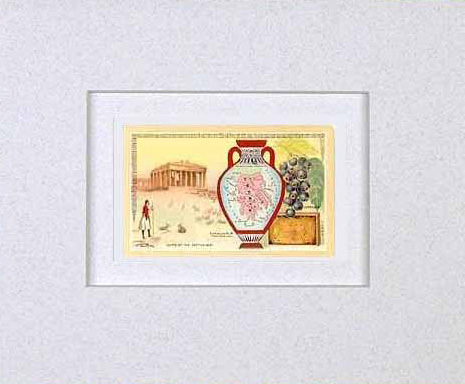 MATTED Arbuckles Coffee Card of Greece'