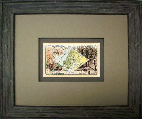 FRAMED Arbuckles Coffee Card of Sweden and Norway'