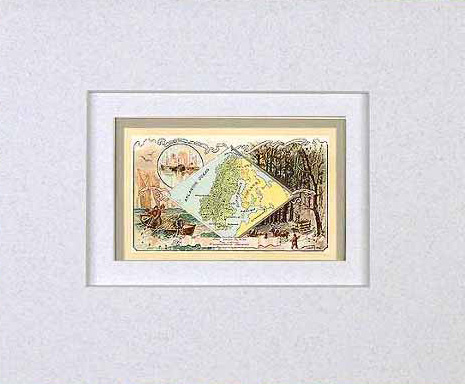 MATTED Arbuckles Coffee Card of Sweden and Norway' MATTED Arbuckles Coffee Card of Sweden and Norway'