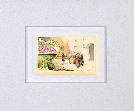 MATTED Arbuckles Coffee Card of Turkey'