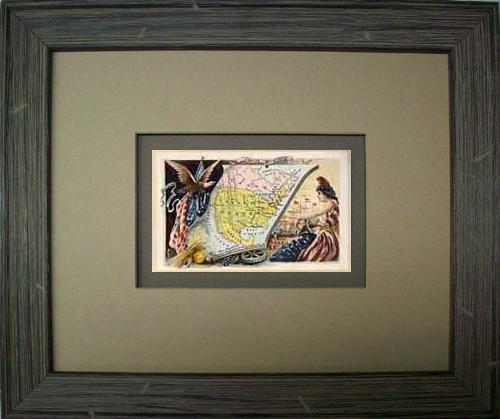 FRAMED Arbuckles Coffee Card of The United States' FRAMED Arbuckles Coffee Card of The United States'