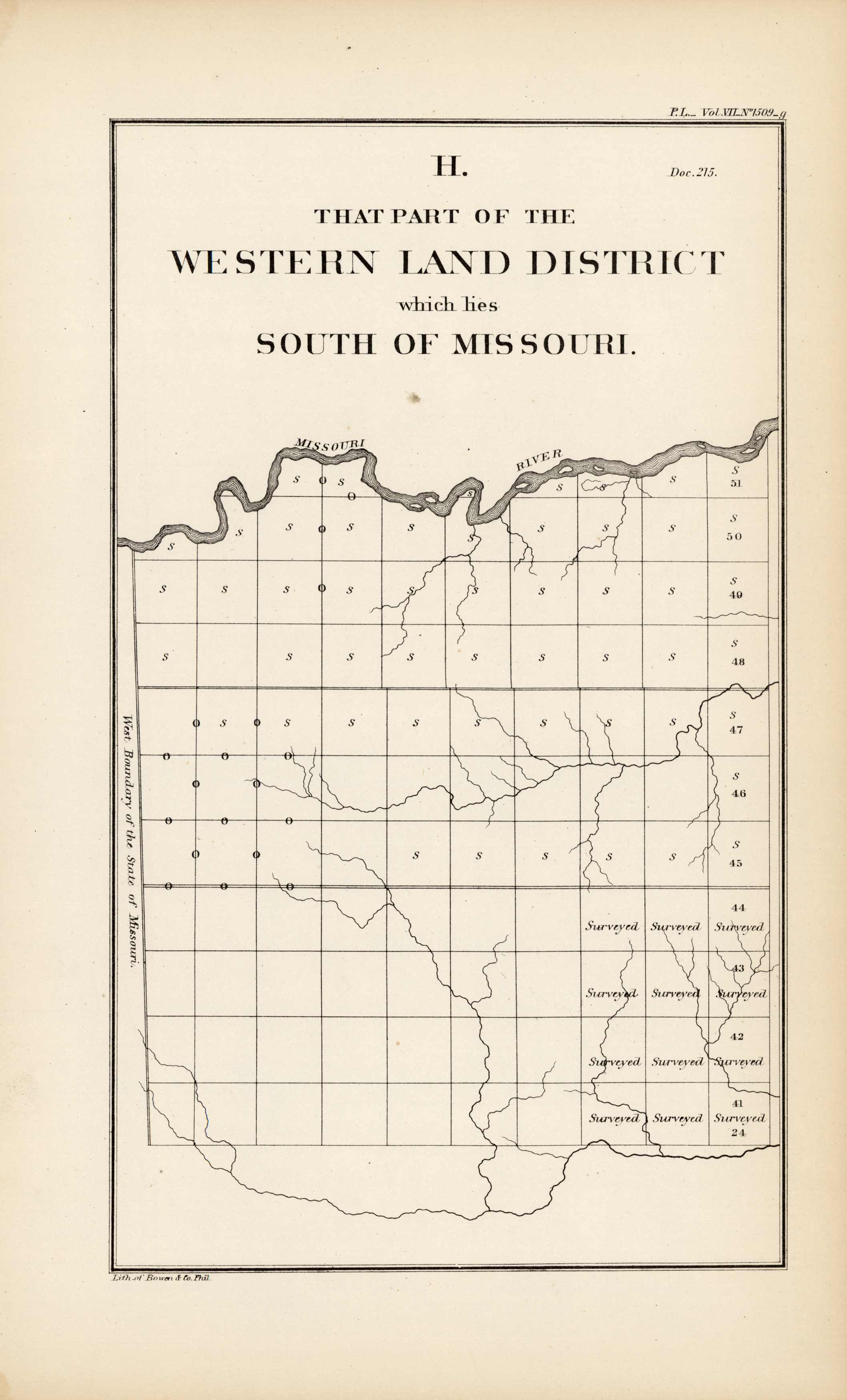 That Part of the Western Land District which lies South of Missouri