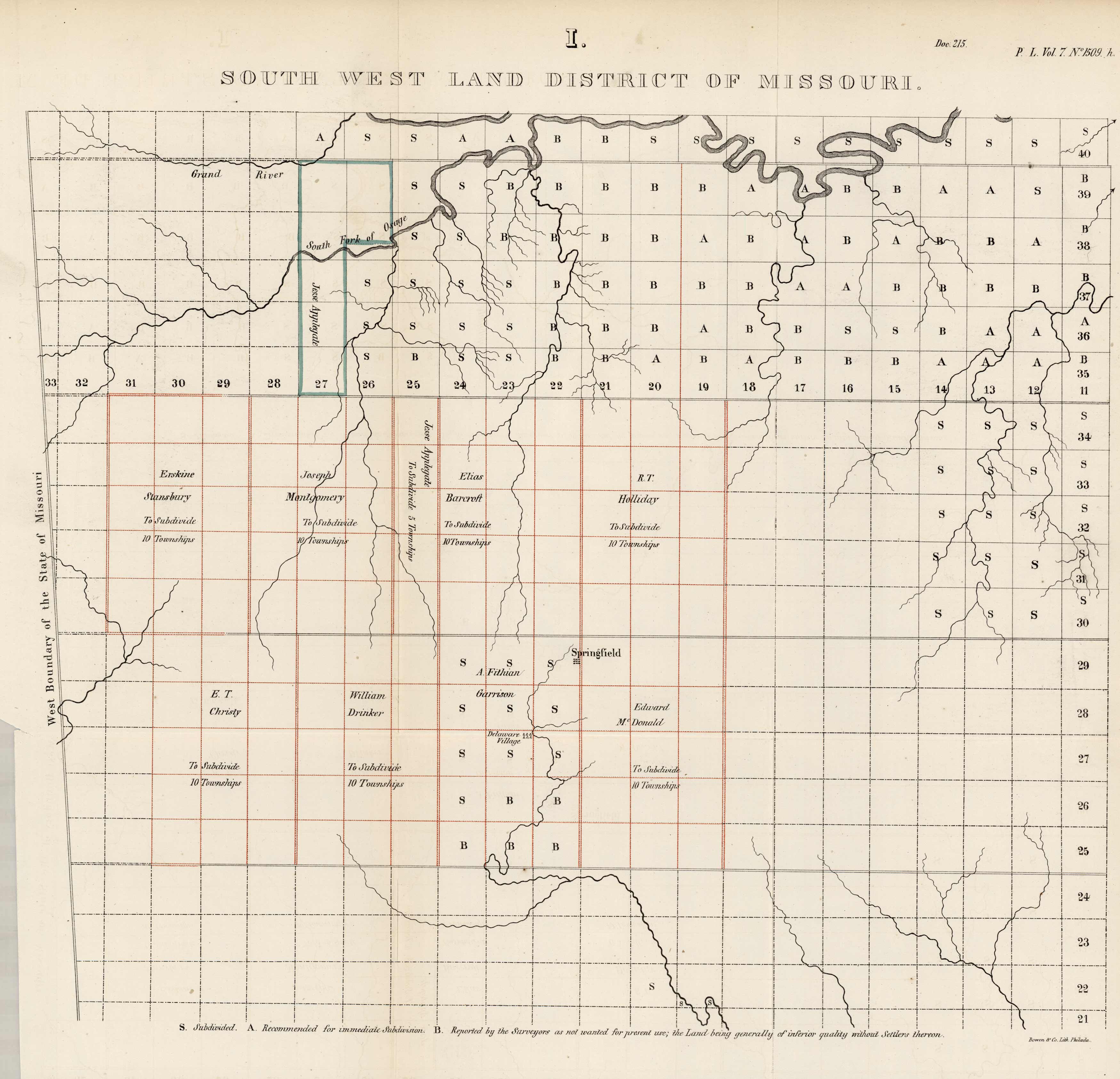 South West Land District of Missouri