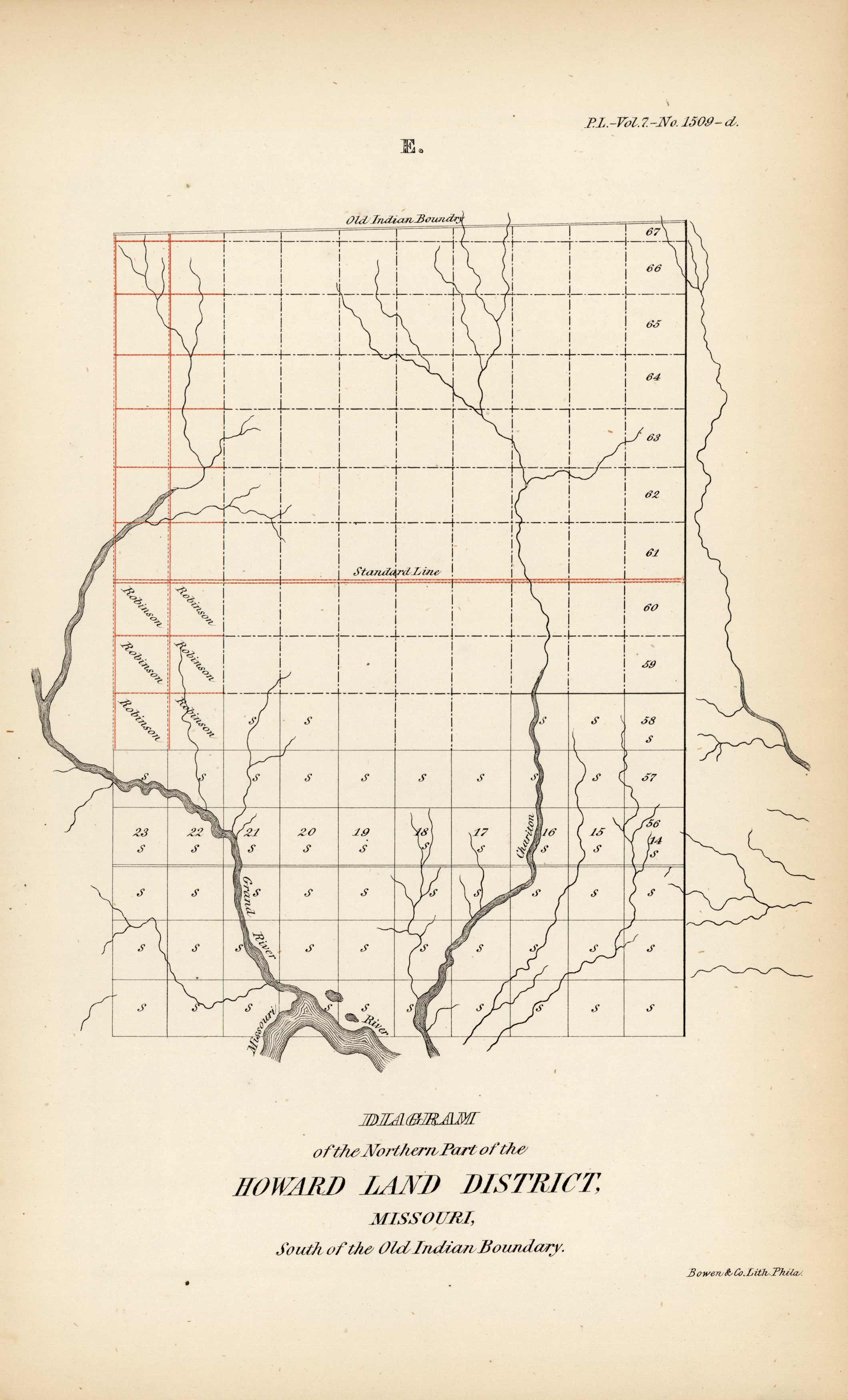 Diagram of the Northern Part of the Howard Land District