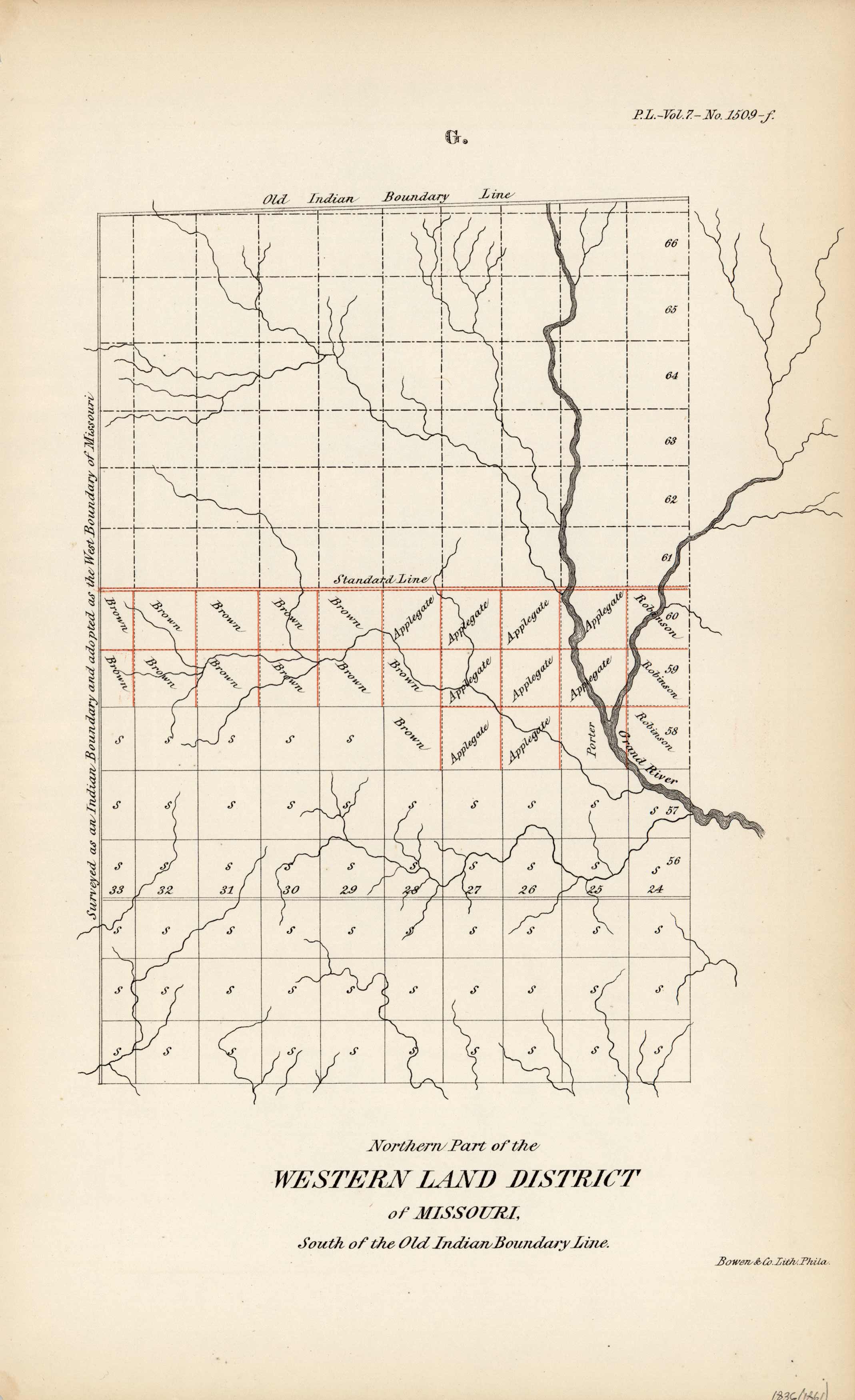 Northern Part of the Western Land District of Missouri South of the Old Indian Boundary Line