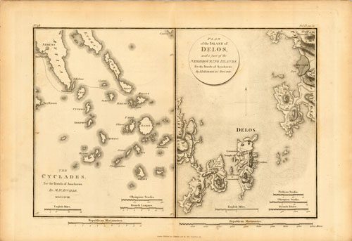 Maps of The Cyclades and Plan of the Island of Delos