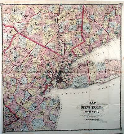 Map of New York and Vicinity - Art Source International