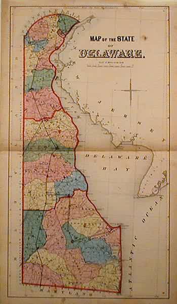 Map of the State of Delaware