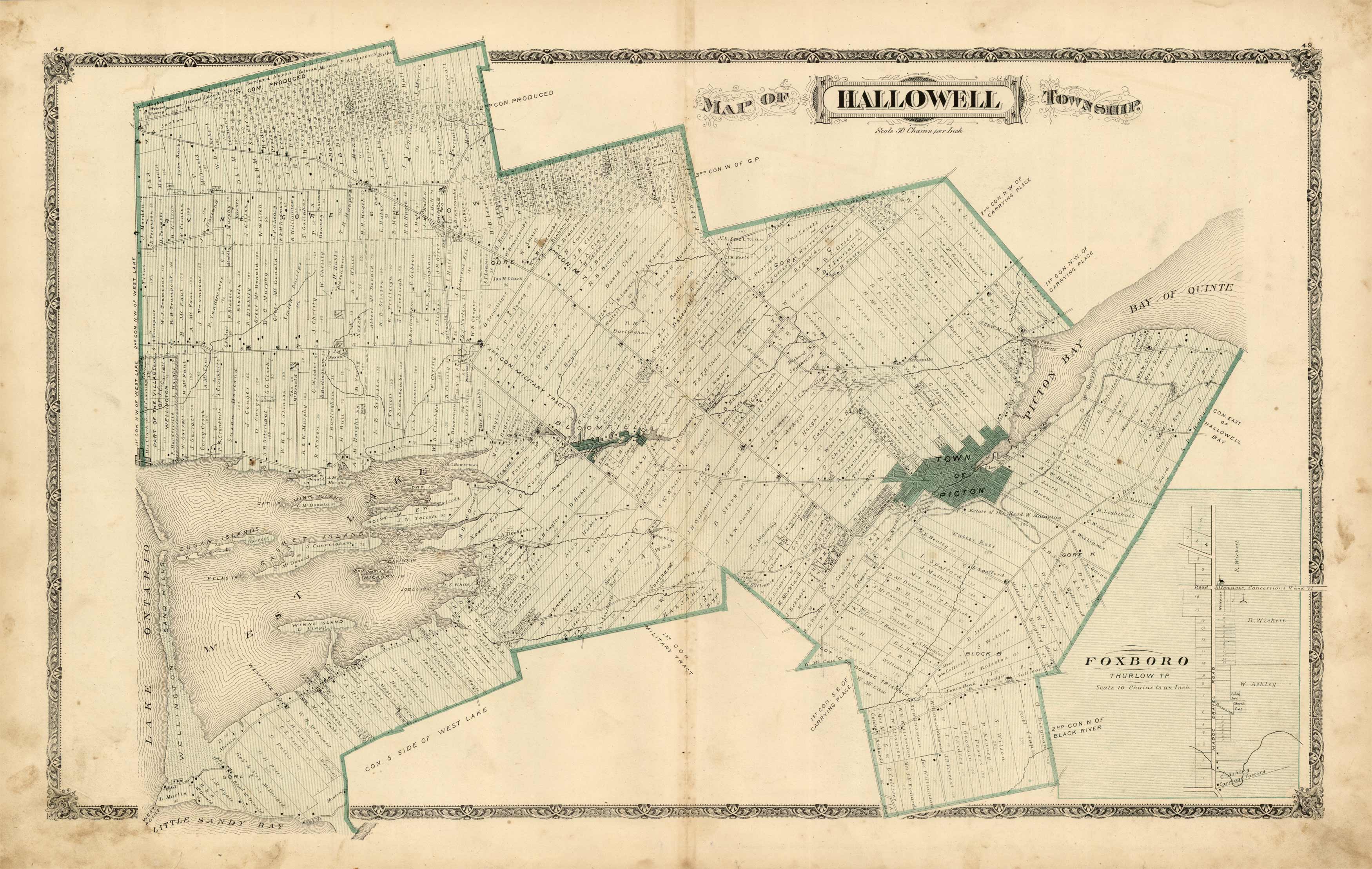 Map of Hallowell Township Map of Hallowell Township
