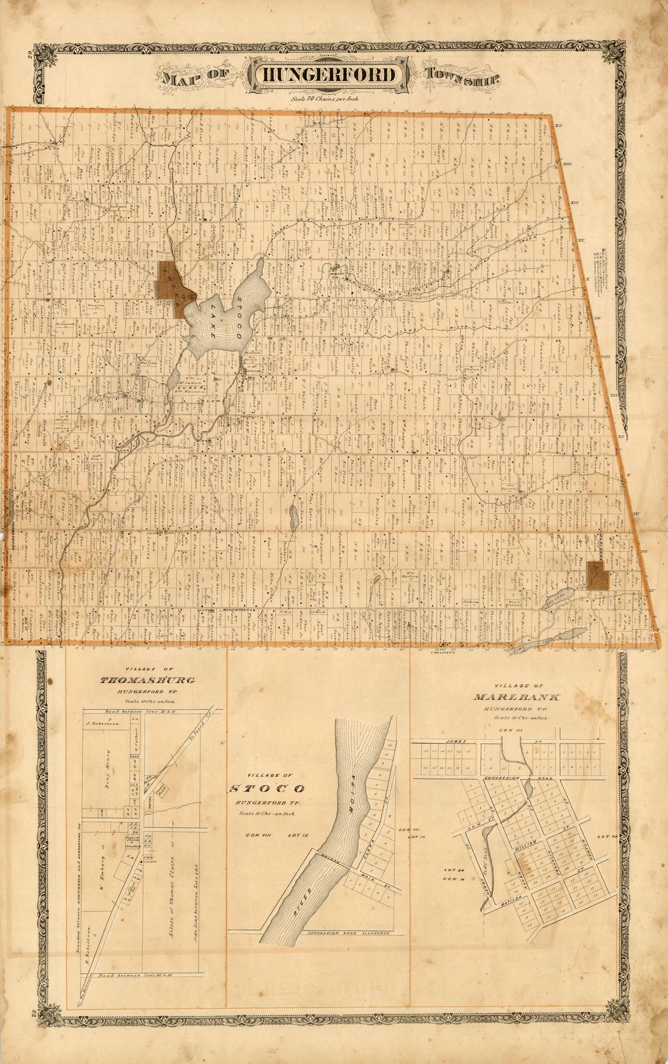 Map of Hungerford Township Map of Hungerford Township