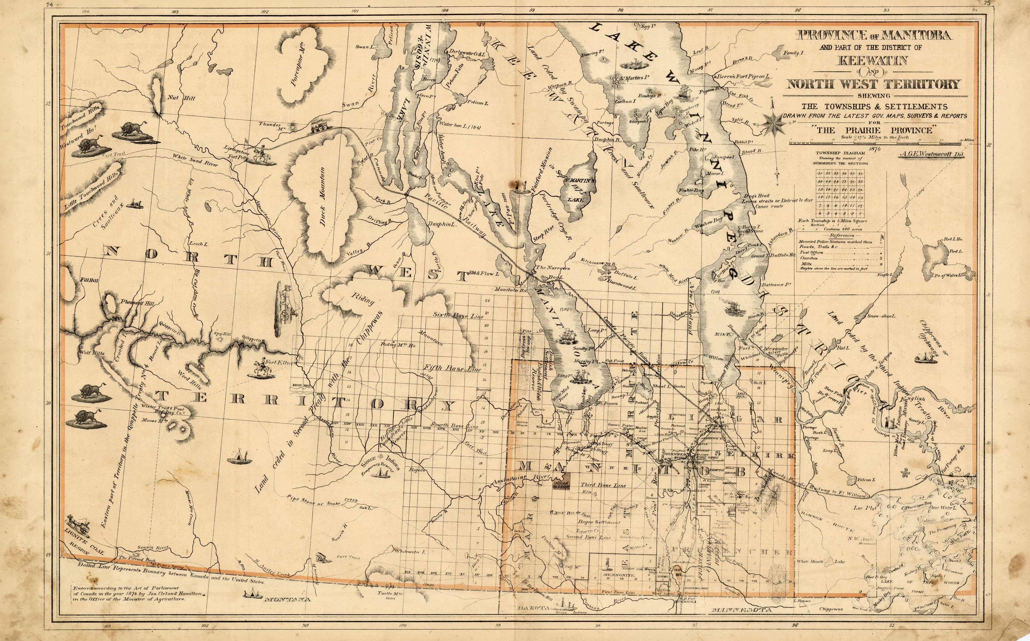 Province of Manitoba and Part of the District of Keewatin and North West Territory Province of Manitoba and Part of the District of Keewatin and North West Territory