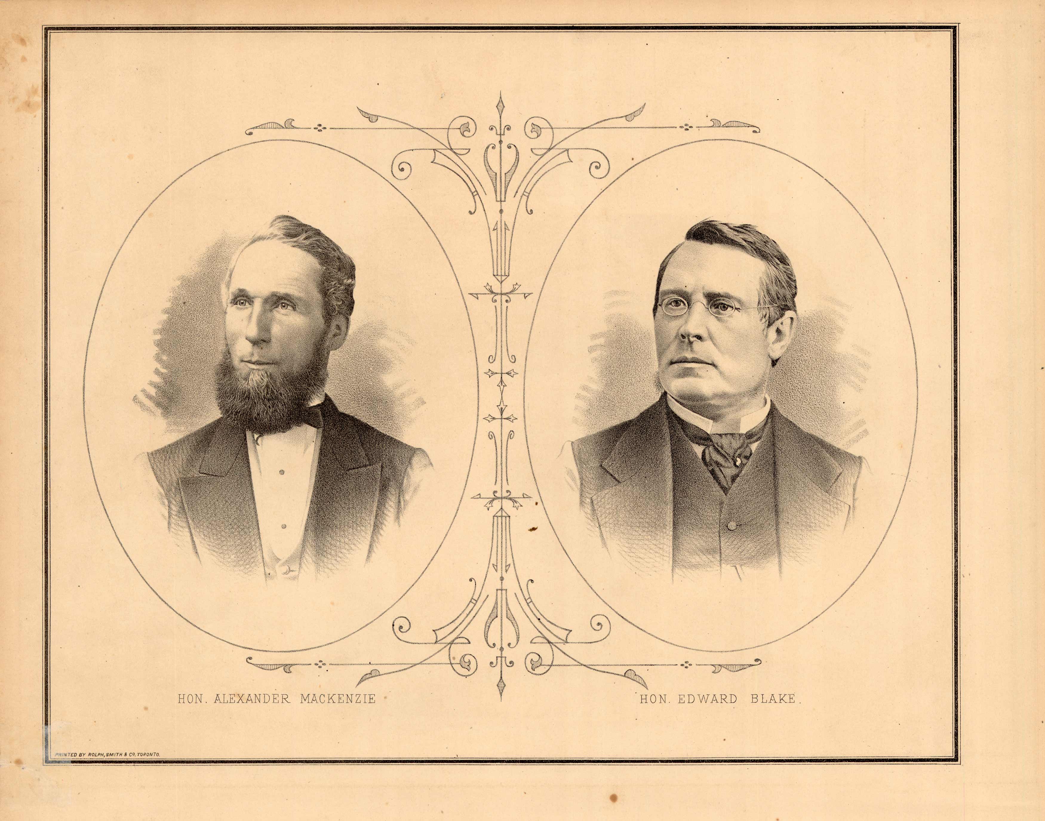 Portraits of Hon. Alexander Mackensie and Hon. Edward Blake - Art ...