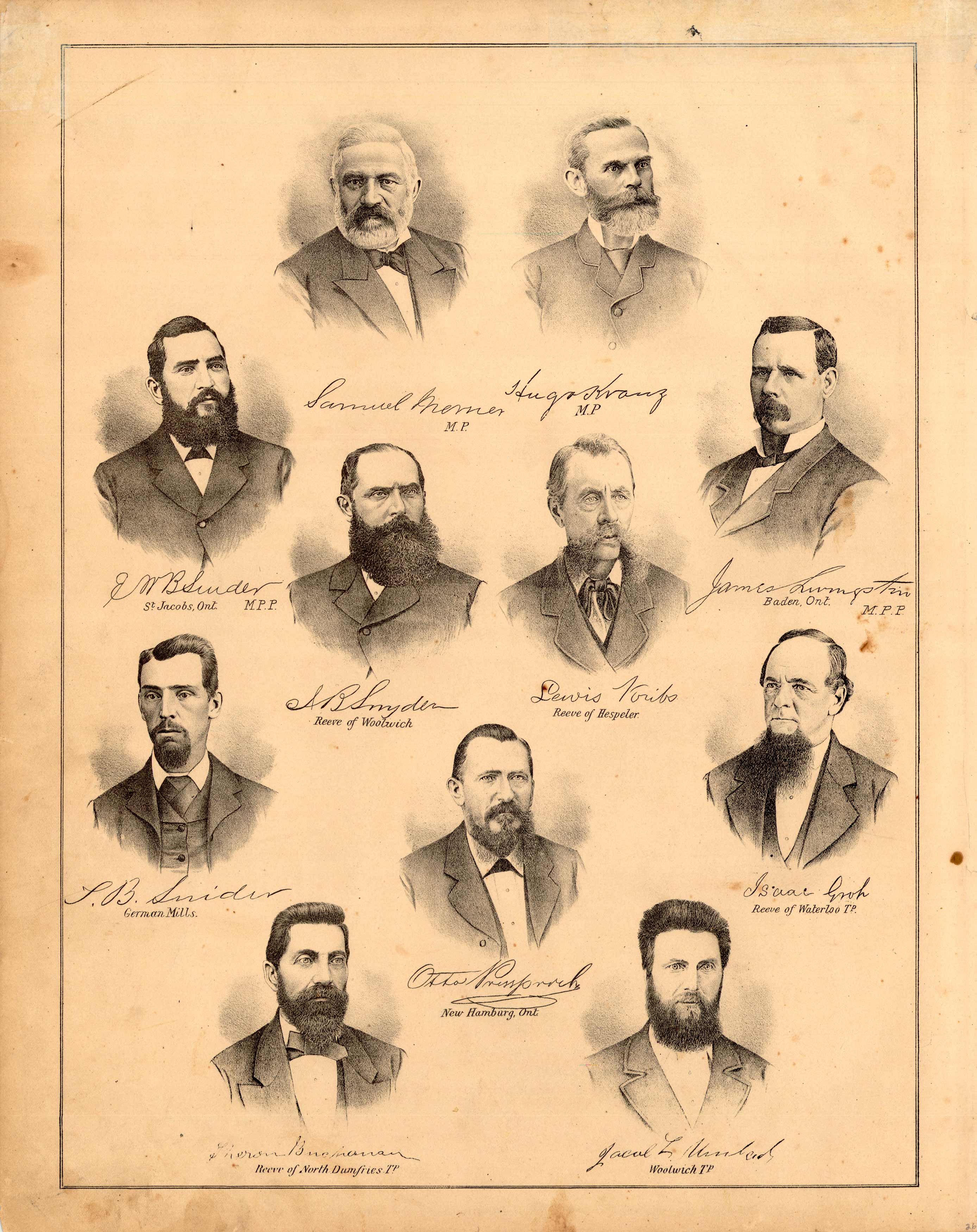 Portraits of Members of Parliament (M.P.) Portraits of Members of Parliament (M.P.)