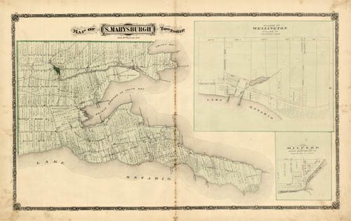 Map of S. Marysburgh Township with Wellington and Milford