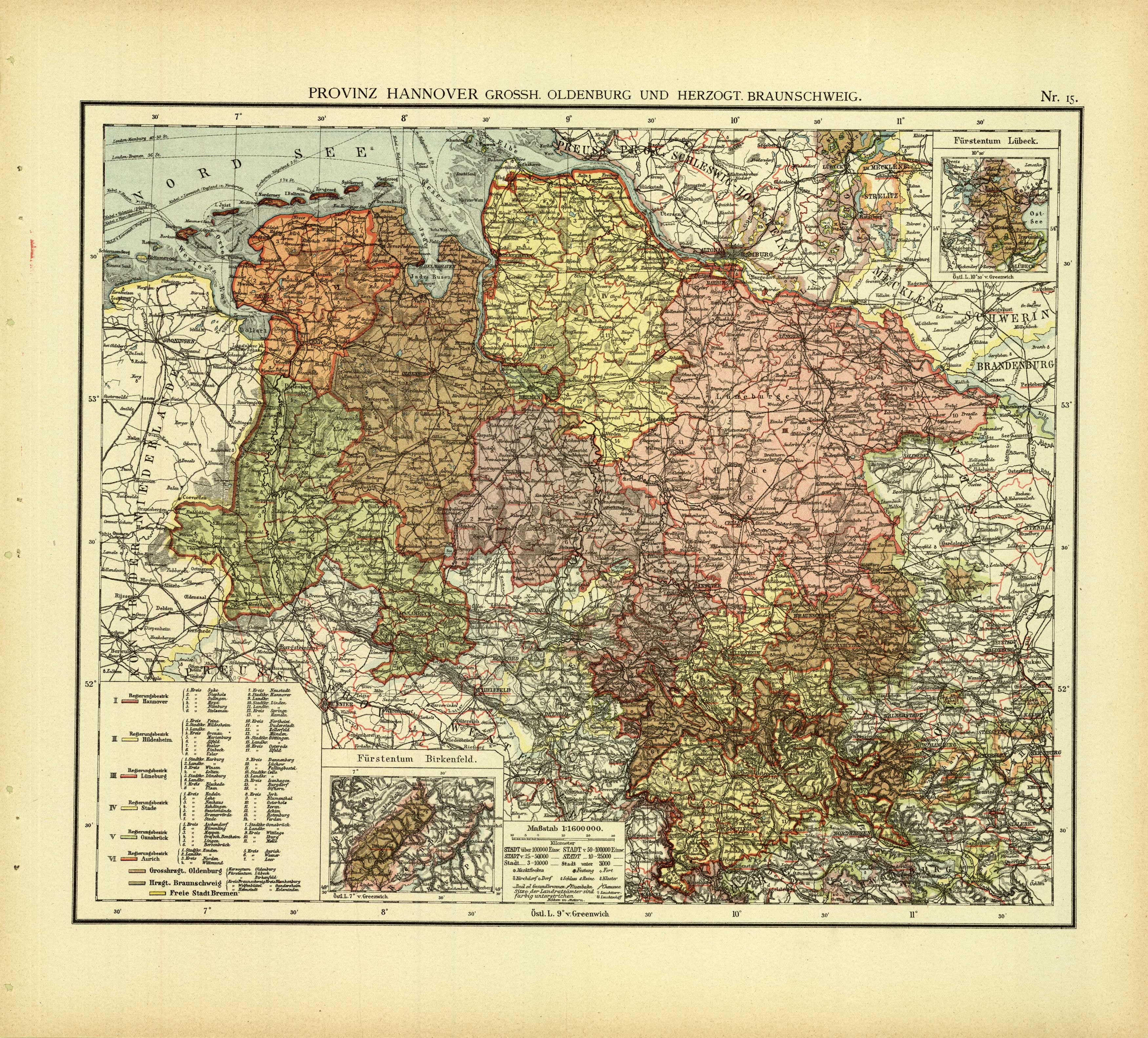 Provinz Hannover Grossh. Oldenburg und Herzogt. Braunschweig (Providence Hanover Grand Duchy Oldenburg and Duchy Brunswick)