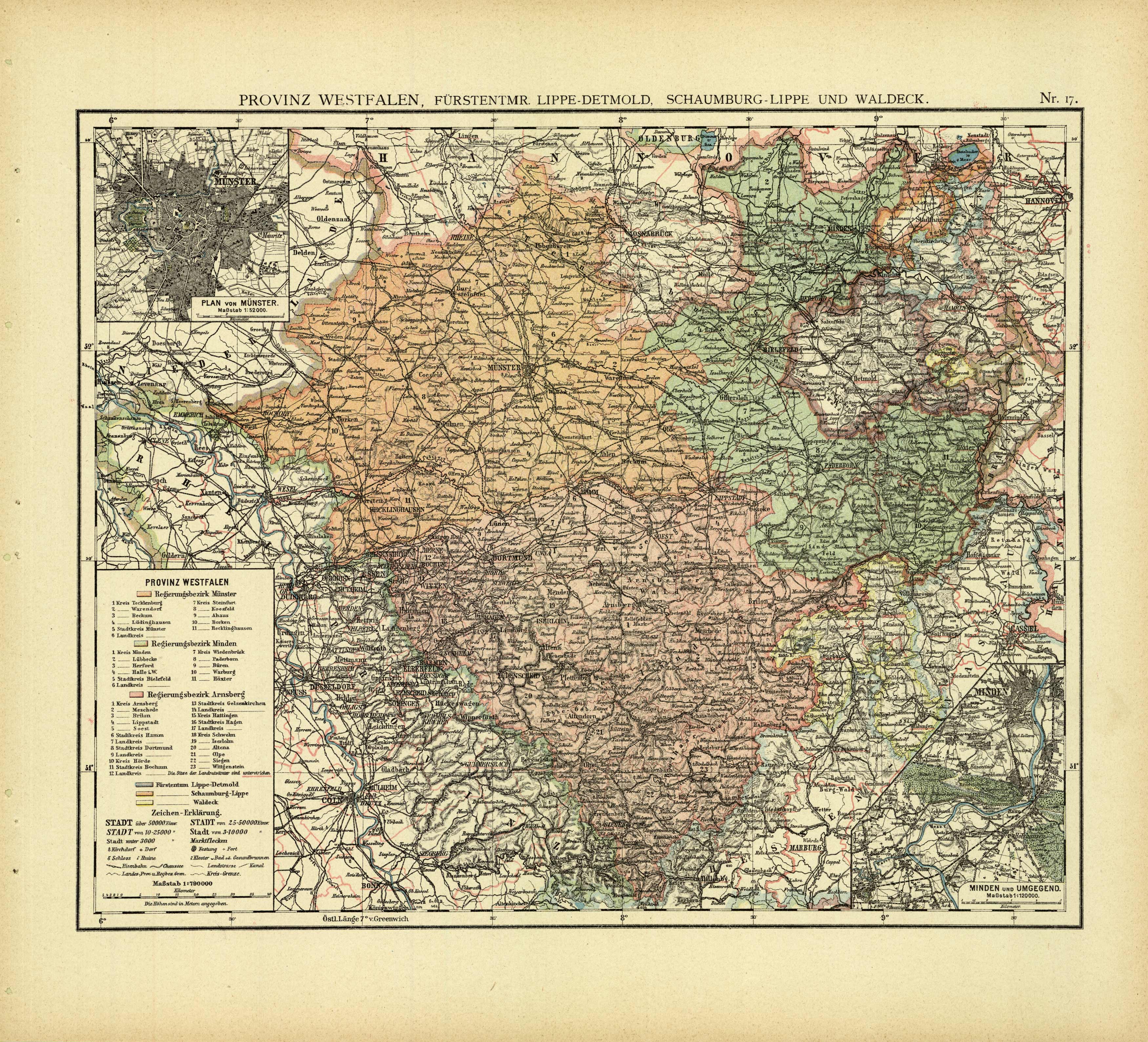 Provinz West Falen Furstentmr. Lippe-Detmold Schaumberg-Lippe und Waldeck (Province  Westphalia Principalities: Lippe-Detmold Schaumberg-Lippe und Waldeck)