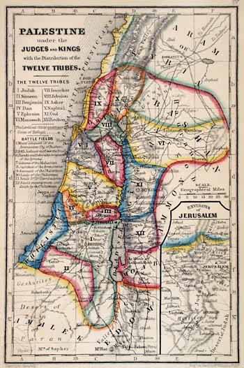 Palestine under the Judges and Kings with the Distribution of the Twelve Tribes