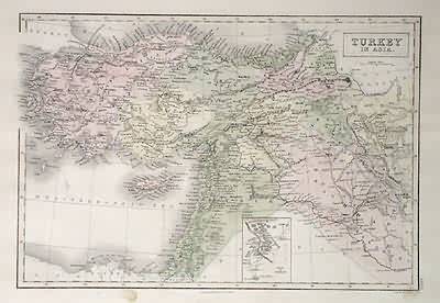 Map of Turkey in Asia