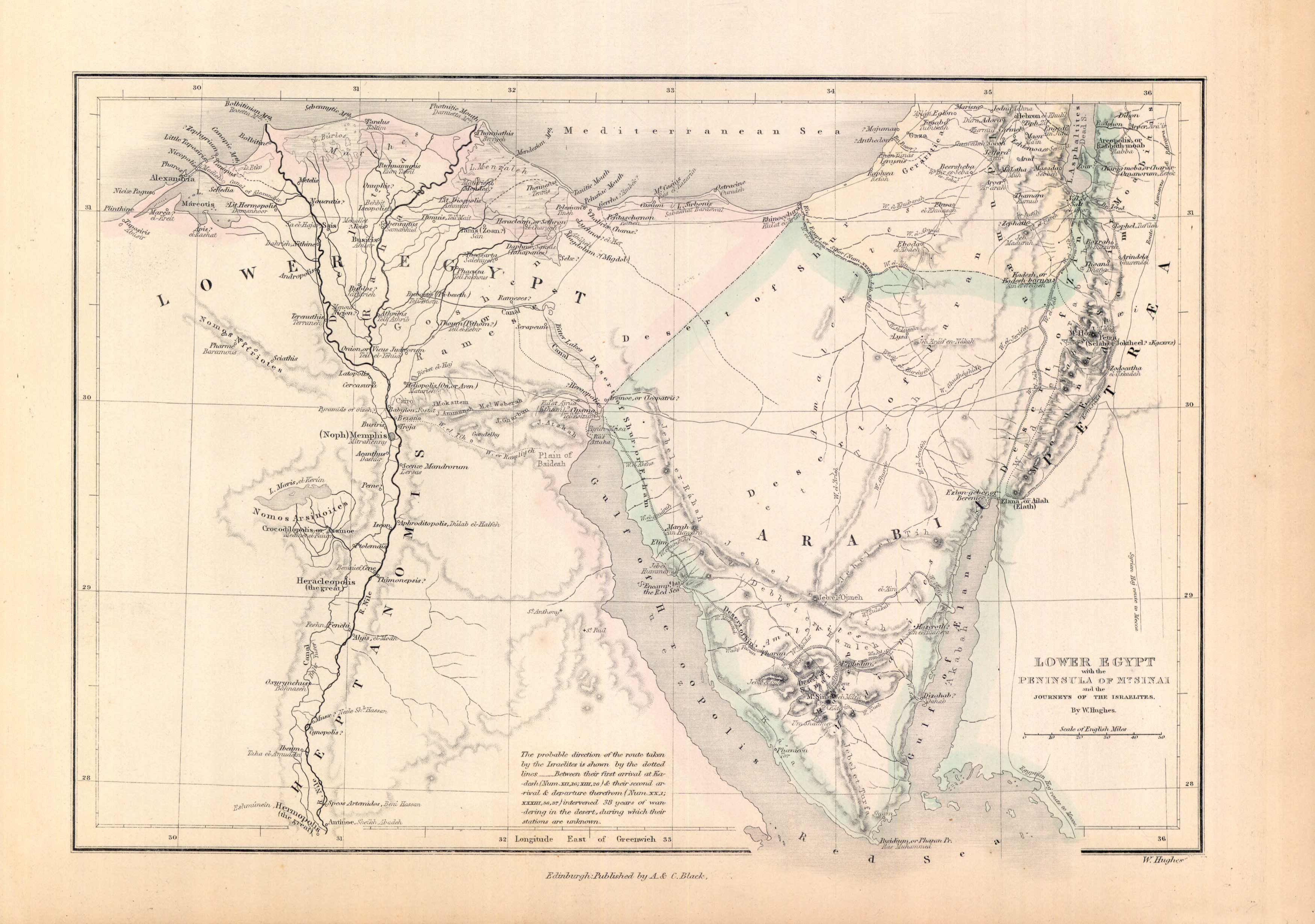 Lower Egypt with the Peninsula of Mt. Sinai
