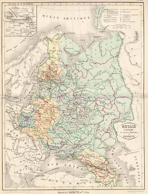 Russie Deurope et Anciens Royaumes de Pologne'