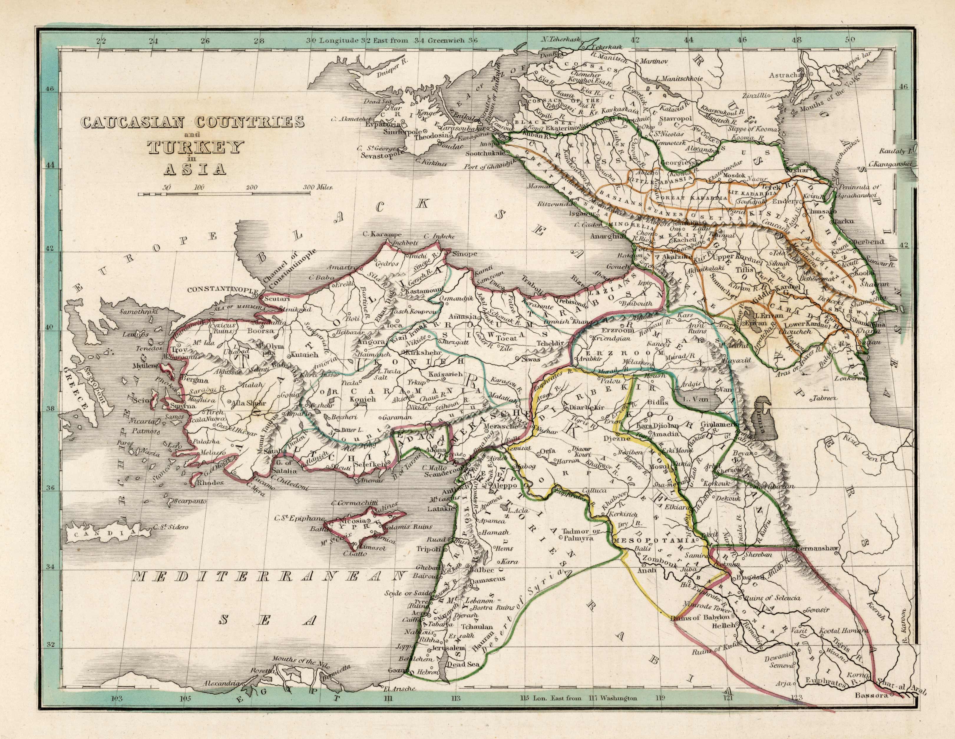 Caucasian Countries and Turkey in Asia
