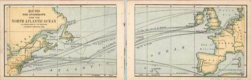 Routes for Steamships over th North Atlantic Ocean as agreed apon by the steamship companies