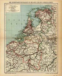Navigation routes in Belgium and the Netherlands