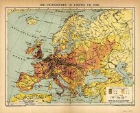 Population Density in Europe circa 1900