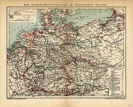 Navigation streets in the German Empire
