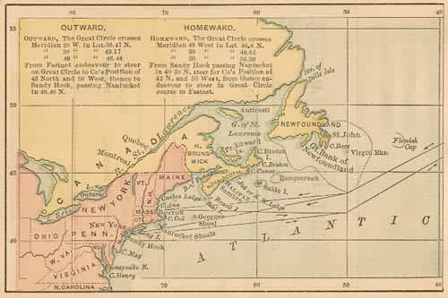 Track Chart of the Cunard Line