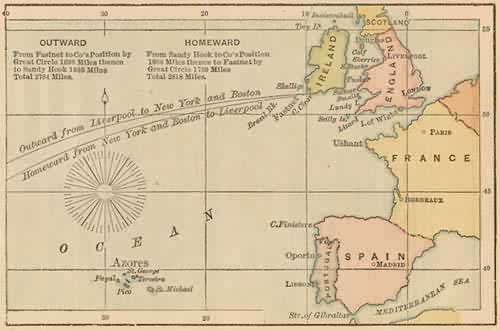 Showing the Route taken by the Companys Steamers'