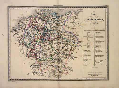 Carte de la Confederation Germanique (Map of the German Confederation) Carte de la Confederation Germanique (Map of the German Confederation)