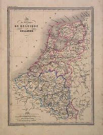 Carte de Royaumes de Belgique et de Hollande (Map of the Belgium and Holland Kingdom)