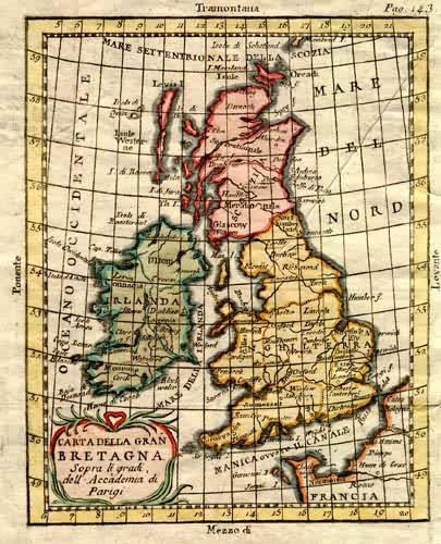 Carta Della Gran Bretagna (Map of Great Britain)