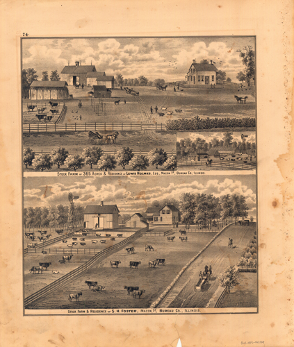 Stock Farms and Residences of Lewis Holmes (Macon Township)